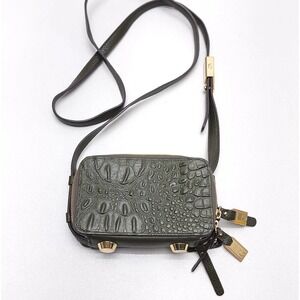 G.I.L.I. Green Croc Leather "Got It Love It" Mini Crossbody Purse Bag GILI